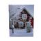 LED Lighted Red Snowy Barn House Christmas Wall Art